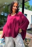 Suri Cushion Cotton Artist Smock Merlot
